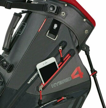 Golf Bag Big Max Aqua Hybrid 4 Black/Charcoal/Red Golf Bag - 11