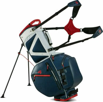 Golf Bag Big Max Aqua Hybrid 4 Navy/White/Red Golf Bag - 2