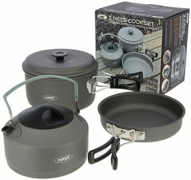 Outdoor Cookware NGT Kettle, Pot & Pan Set 3 Pc - 5