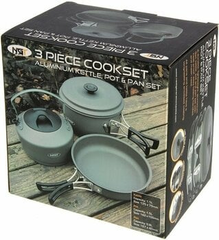 Batterie de cuisine de camping NGT Kettle, Pot & Pan Set 3 Pc - 6