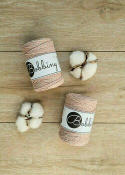 Cable Bobbiny 3PLY Macrame Rope 1,5 mm Peach Shake Cable - 2