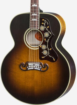 Електро-акустична китара Джъмбо Gibson SJ-200 Vintage Sunburst - 2