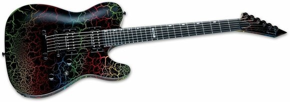 Elektromos gitár ESP LTD Eclipse '87 NT Rainbow Crackle - 3