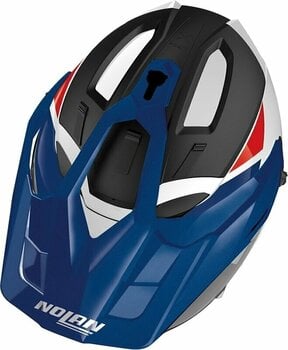 Каска Nolan N70-2 X Stunner N-Com Metal White Blue/Red XS Каска - 3