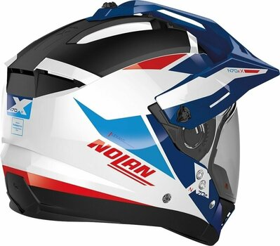 Helm Nolan N70-2 X Stunner N-Com Metal White Blue/Red M Helm - 2