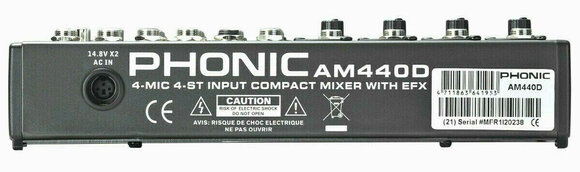 Keverő Phonic AM440D USB-K-1 - 2