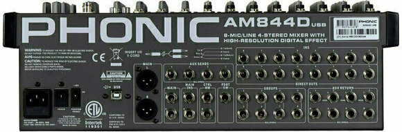 Table de mixage analogique Phonic AM844D USB - 2
