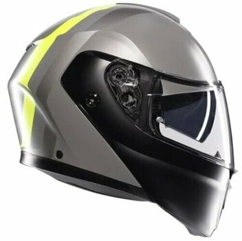 Helmet AGV Streetmodular Matt Grey/Black/Yel Fluo M Helmet - 3