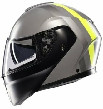 Helmet AGV Streetmodular Matt Grey/Black/Yel Fluo M Helmet - 4