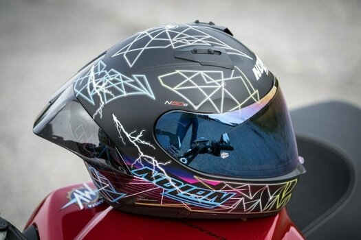 Casco Nolan N60-6 Sport Outset Flat Black Fushia L Casco - 10