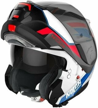 Helmet Nolan N100-6 Surveyor N-Com Metal White Blue/Red/Black L Helmet - 2