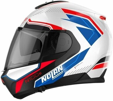 Helmet Nolan N100-6 Surveyor N-Com Metal White Blue/Red/Black L Helmet - 3