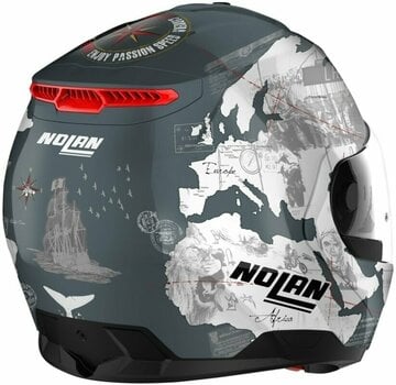 Helmet Nolan N100-6 Legend C.Checa N-Com Slate Grey C.Checa/White 3XL XS Helmet - 5