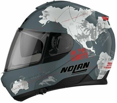 Helmet Nolan N100-6 Legend C.Checa N-Com Slate Grey C.Checa/White 3XL S Helmet - 3