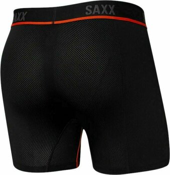 Fitness fehérnemű SAXX Kinetic Boxer Brief Black/Vermillion 2XL Fitness fehérnemű - 2