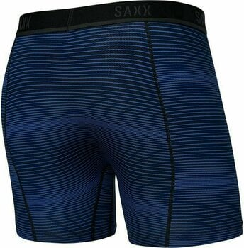 Fitness fehérnemű SAXX Kinetic Boxer Brief Variegated Stripe/Blue M Fitness fehérnemű - 2