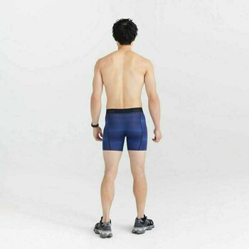 Fitness Underwear SAXX Kinetic Boxer Brief Variegated Stripe/Blue M Fitness Underwear - 4
