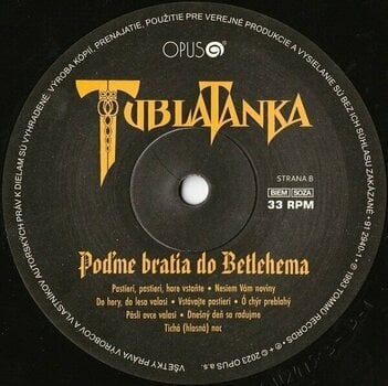 Vinyl Record Tublatanka - Poďme bratia do Betlehema (Remastered) (LP) - 3