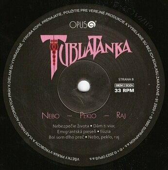 Vinylplade Tublatanka - Nebo - Peklo - Raj (Remastered) (LP) - 3