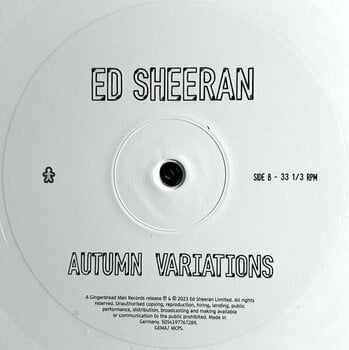 Vinyylilevy Ed Sheeran - Autumn Variations (Limited Edition) (White Coloured) (LP) - 3