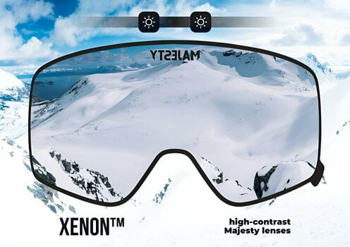 Ski Goggles Majesty The Force Spherical Magnetic Black/Black Pearl + Xenon HD Rose Revo Ski Goggles - 7
