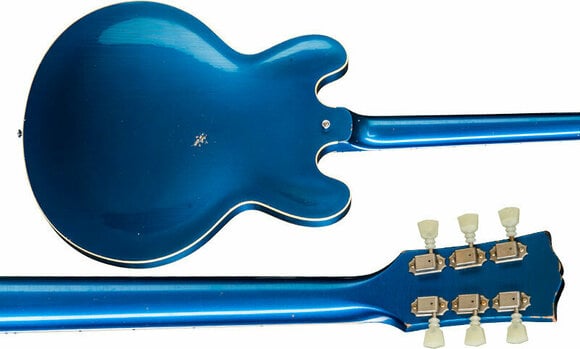 Halbresonanz-Gitarre Gibson Heavy Aged ES-335 Candy Apple Blue - 3