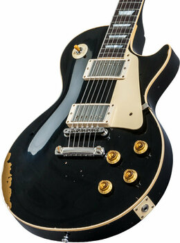 Guitare électrique Gibson Les Paul Standard ''Painted-Over'' Black over Gold - 4