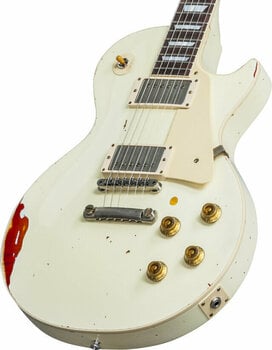 Chitară electrică Gibson Les Paul Standard ''Painted-Over'' Classic White over Cherry Sunburst - 2