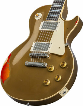 Elektrická kytara Gibson Les Paul Standard "Painted-Over" Gold over Cherry Sunburst - 2