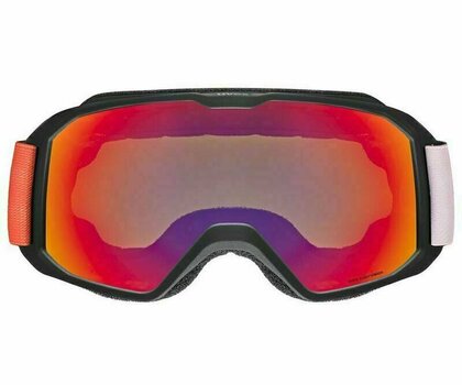 Okulary narciarskie UVEX Xcitd Black Mat Mirror Scarlet/CV Green Okulary narciarskie - 2