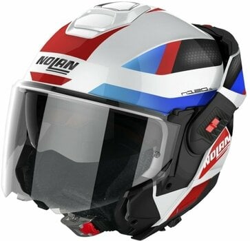 Helmet Nolan N120-1 Subway N-Com Metal White Blue/Red/Black M Helmet - 2