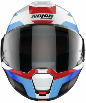 Helm Nolan N120-1 Subway N-Com Metal White Blue/Red/Black M Helm - 4