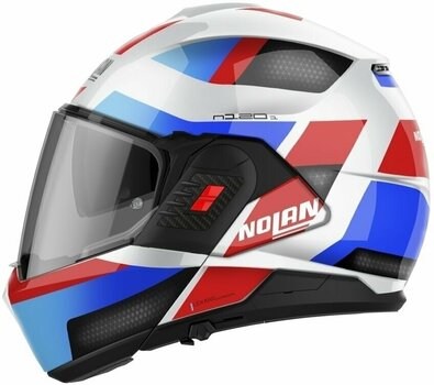 Helmet Nolan N120-1 Subway N-Com Metal White Blue/Red/Black 3XL Helmet - 3