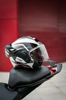 Helm Nolan N120-1 Subway N-Com Metal White Blue/Red/Black 3XL Helm - 32