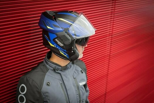 Helm Nolan N120-1 Subway N-Com Metal White Blue/Red/Black 3XL Helm - 38