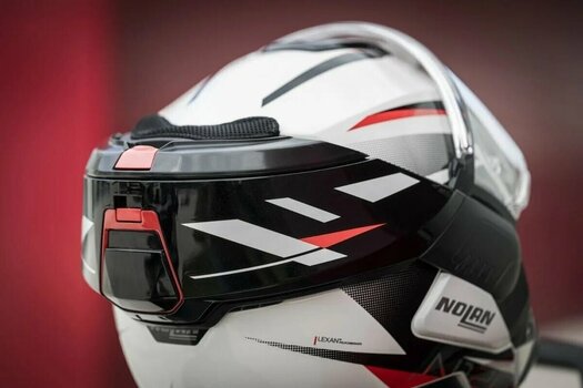 Helm Nolan N120-1 Subway N-Com Metal White Blue/Red/Black 3XL Helm - 40