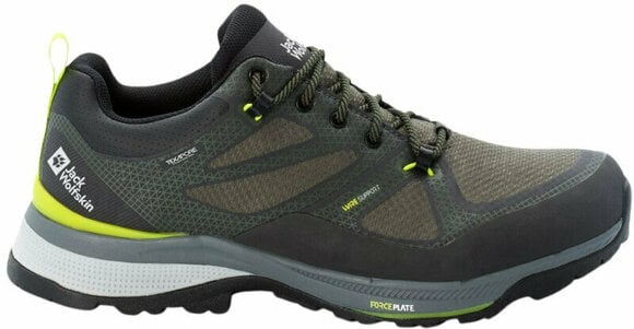 Mens Outdoor Shoes Jack Wolfskin Force Striker Texapore Low M Lime/Dark Green 42 Mens Outdoor Shoes - 2