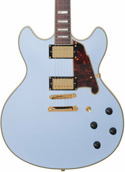 Semiakustická gitara D'Angelico Deluxe DC Stop-bar Matte Powder Blue - 5