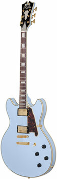 Semi-akoestische gitaar D'Angelico Deluxe DC Stop-bar Matte Powder Blue - 6