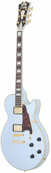 Halvakustisk gitarr D'Angelico Deluxe SS Stop-bar Matte Powder Blue - 2