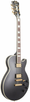Guitare semi-acoustique D'Angelico Deluxe SS Stop-bar Matte Midnight - 4