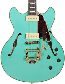 Halvakustisk gitarr D'Angelico Excel DC Shoreline (with Bigsby) Surf Green - 3