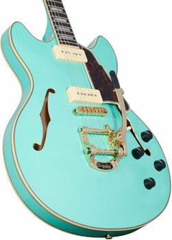 Halvakustisk gitarr D'Angelico Excel DC Shoreline (with Bigsby) Surf Green - 6
