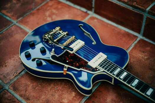 Halvakustisk gitarr D'Angelico Excel SS Shoreline (with Bigsby) Ocean Blue - 3