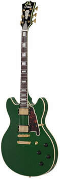 Semi-akoestische gitaar D'Angelico Deluxe DC Stop-bar Matte Emerald - 2