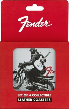 Other Music Accessories Fender Vintage Ads 4-Pk Coaster Set Black and White - 6