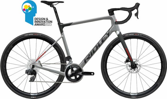 Bicicleta de gravilha/ciclocross Ridley Grifn 12-Speed-Shimano GRX 800 2x12 Elephant Grey/Red L Shimano 2023 - 2