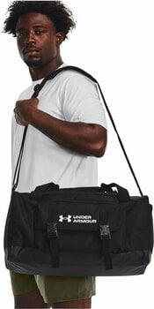 Lifestyle nahrbtnik / Torba Under Armour UA Gametime Small Duffle Bag Black/White 38 L Sport Bag - 7