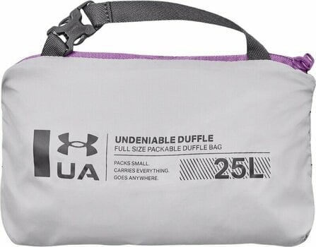 Lifestyle-rugzak / tas Under Armour UA Hustle 5.0 Packable XS Duffle Gray/Provence Purple/Castlerock 25 L Sport Bag - 4