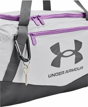Lifestyle batoh / Taška Under Armour UA Hustle 5.0 Packable XS Duffle Gray/Provence Purple/Castlerock 25 L Sportovní taška - 5